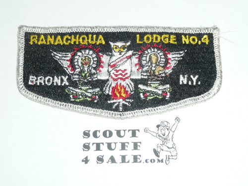 Order of the Arrow Lodge #4 Ranachqua s5 Flap Patch