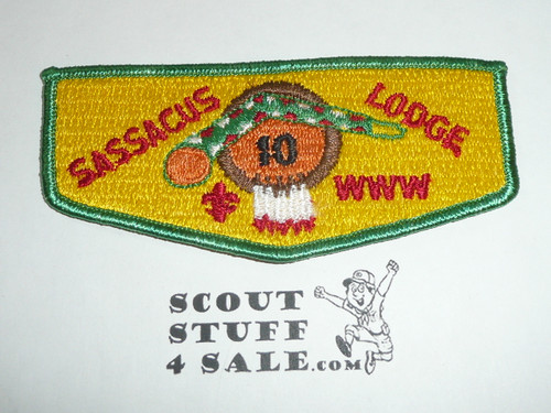 Order of the Arrow Lodge #10 Sassacus s9 Flap Patch - Boy Scout