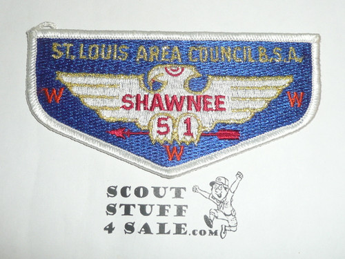 Order of the Arrow Lodge #51 Shawnee s9 Flap Patch