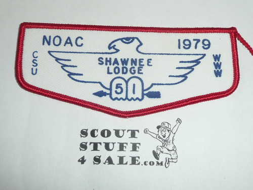 Order of the Arrow Lodge #51 Shawnee f4 1979 NOAC Flap Patch