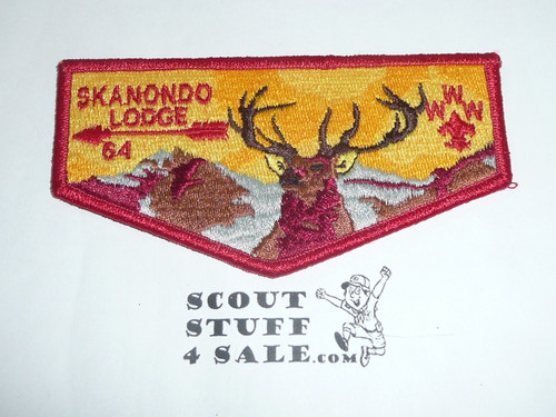 Order of the Arrow Lodge #64 Skanondo s7 Flap Patch