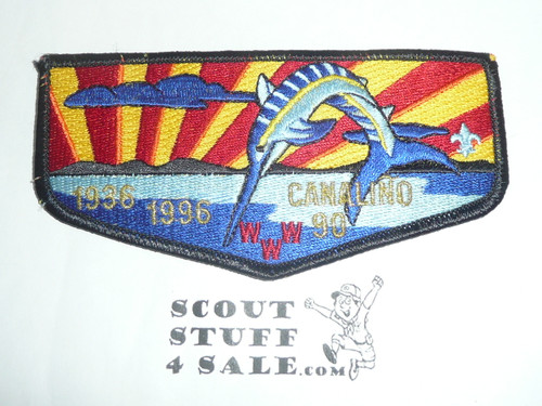 Order of the Arrow Lodge #90 Canalino s13 60th Anniversary Flap Patch