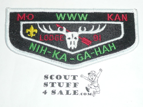 Order of the Arrow Lodge #91 Nih-Ka-Ga-Hah s10 Flap Patch