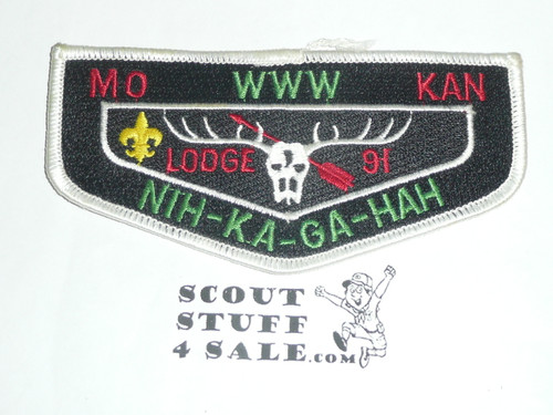 Order of the Arrow Lodge #91 Nih-Ka-Ga-Hah s9 Flap Patch