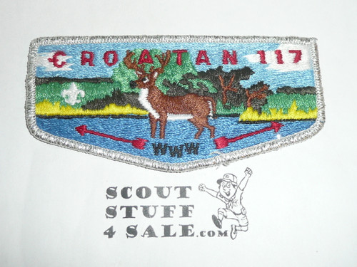 Order of the Arrow Lodge #117 Croatan s9 Vigil Flap Patch - Boy Scout