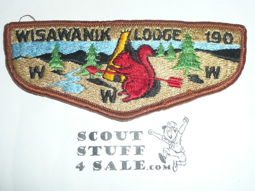 Order of the Arrow Lodge #190 Wisawanik s2 Flap Patch - Boy Scout
