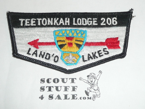 Order of the Arrow Lodge #206 Teetonkah s12 Flap Patch