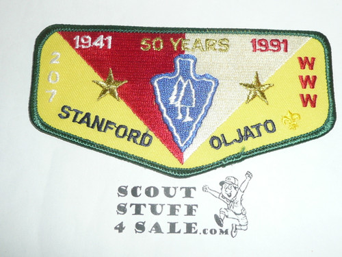 Order of the Arrow Lodge #207 Stanford-Oljato f6 50th Anniversary Flap Patch