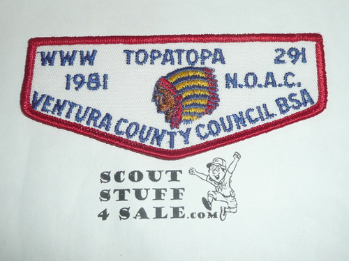 Order of the Arrow Lodge #291 Topa Topa f4 Flap Patch