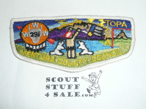 Order of the Arrow Lodge #291 Topa Topa s2 Flap Patch, used