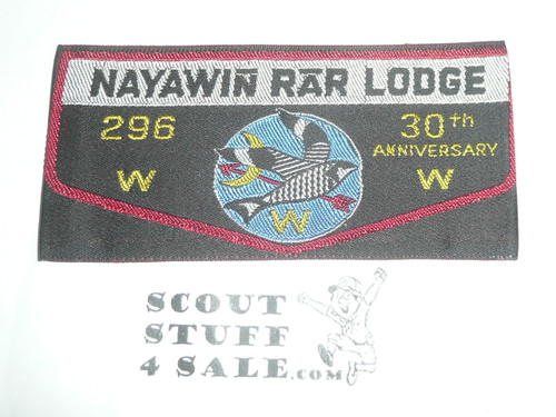 Order of the Arrow Lodge #296 Nayawin Rar w1 Flap Patch