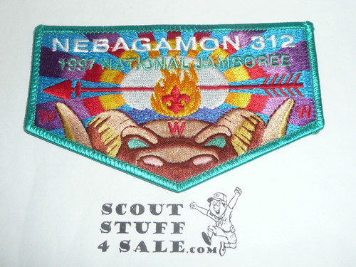 Order of the Arrow Lodge #312 Nebagamon s26 1997 Jamboree Flap Patch