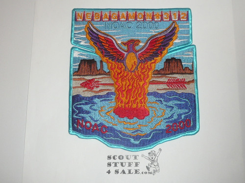 Order of the Arrow Lodge #312 Nebagamon 2000 NOAC 2-piece Flap Patch