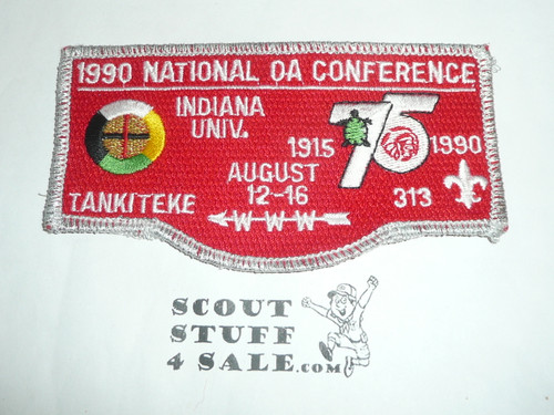 Order of the Arrow Lodge #313 Tankiteke s35 1990 NOAC Flap Patch