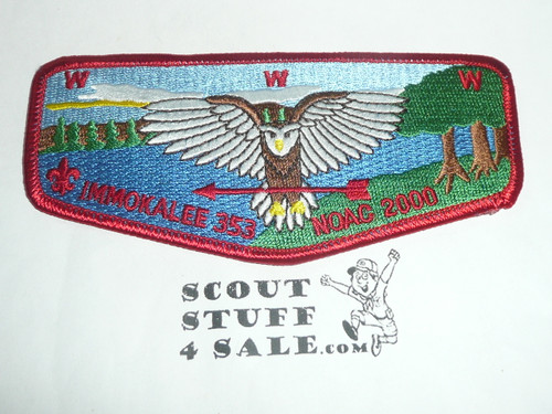 Order of the Arrow Lodge #353 Immokalee s38 2000 NOAC Flap Patch