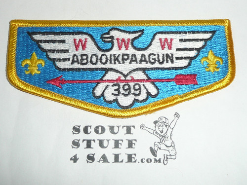 Order of the Arrow Lodge #399 Abooikpaagun s7 Flap Patch - Boy Scout