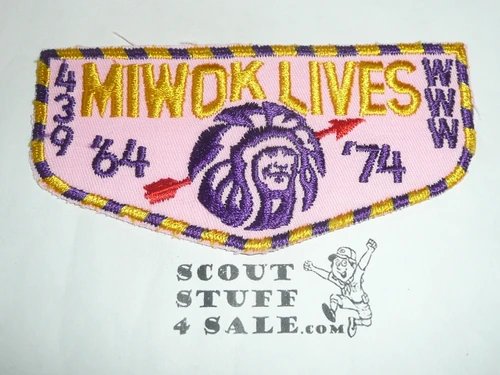 Order of the Arrow Lodge #439 Miwok f1 10th Anniversary Flap Patch
