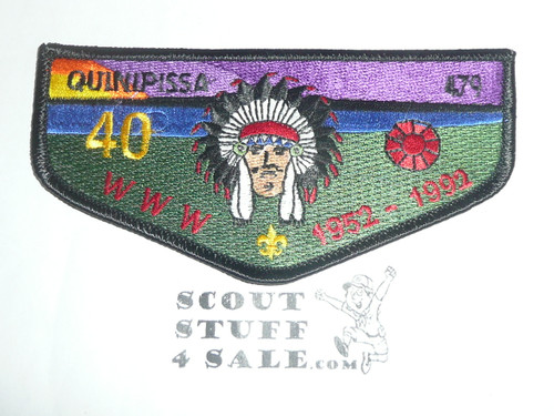 Order of the Arrow Lodge #479 Quinipissa s15 40th Anniversary Flap Patch