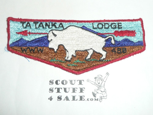 Order of the Arrow Lodge #488 Ta Tanka s1 Flap Patch, lite use