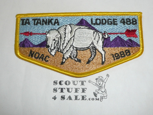 Order of the Arrow Lodge #488 Ta Tanka s20 1988 NOAC Flap Patch