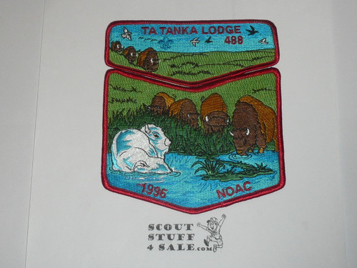 Order of the Arrow Lodge #488 Ta Tanka 1996 NOAC 2-piece Flap Patch