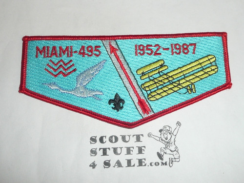 Order of the Arrow Lodge #495 Miami s5 35th Anniversary Flap Patch