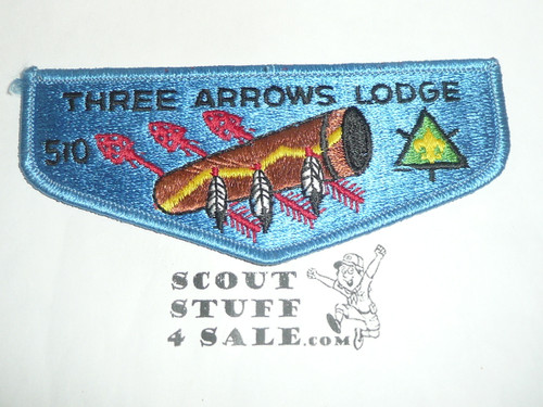 Order of the Arrow Lodge #510 Three Arrows s5 Flap Patch