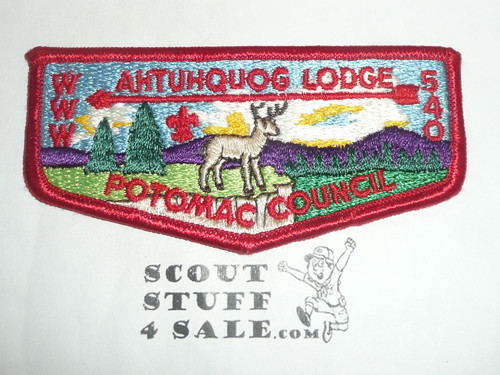 Order of the Arrow Lodge #540 Ahtuhquog s7b Flap Patch