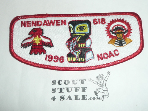 Order of the Arrow Lodge #618 Nendawen s9 1998 NOAC Flap Patch