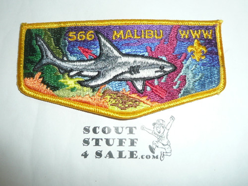 Order of the Arrow Lodge #566 Malibu S8 Service Flap Patch - RARE