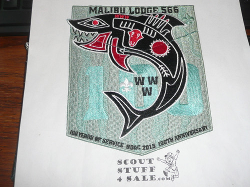 Order of the Arrow Lodge #566 Malibu 2015 100th Anniversary Centennial NOAC 2 Piece Flap Patch Set, Rare set