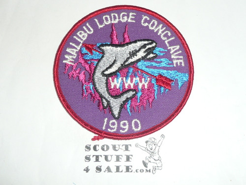 Order of the Arrow Lodge #566 Malibu 1990 Conclave SPECIAL Patch - Scout