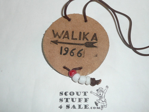 Order of the Arrow Lodge #228 Walika 1966 leather Ordeal Medallion