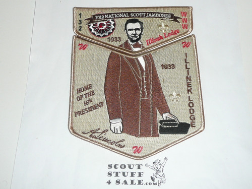 Order of the Arrow Lodge #132 Illinek 2010 Jamboree 2-piece Flap Patch - Boy Scout
