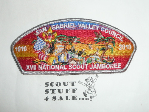 2010 National Jamboree JSP - San Gabriel Valley Council Jamboree Shoulder Patch, grey