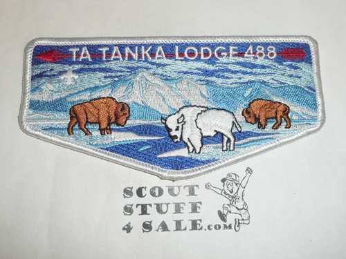 Order of the Arrow Lodge #488 Ta Tanka 3 Buffalo blue shades Flap Patch