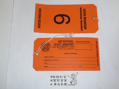 1997 National Jamboree Luggage tag, Subcamp 6