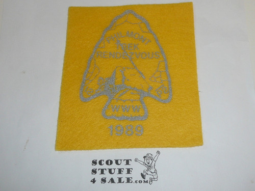 Philmont Scout Ranch, 1989 Order of the Arrow Philmont Trek Rendezvous Felt Patch, yellow