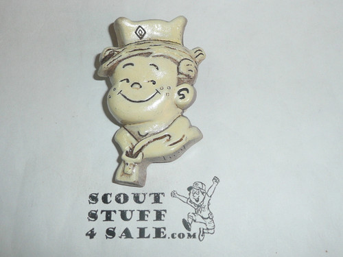 Philmont Scout Ranch Plaster Neckerchief Slide, Happy Scout