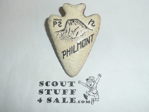 Philmont Scout Ranch Plaster Neckerchief Slide, EARLY Tooth of Time
