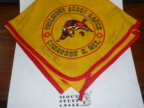 Philmont Scout Ranch, Piped Neckerchief signed by attendees of PTC Conference