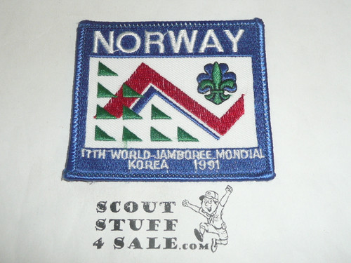 1991 Boy Scout World Jamboree Norway Contingent Patch
