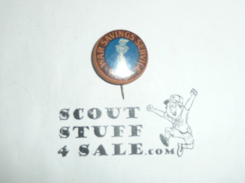 WWI Metal Button "War Savings Service WSS"