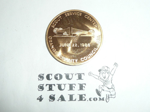 Orange County Council 1986 Scout Service Center Coin / Token