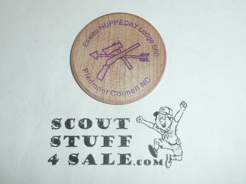 Order of the Arrow Lodge #560 Eswau Huppeday 2000 NOAC Wooden Nickel