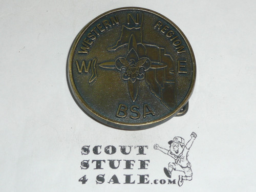 Cast Bronze Western Region Boy Scout Belt Buckle