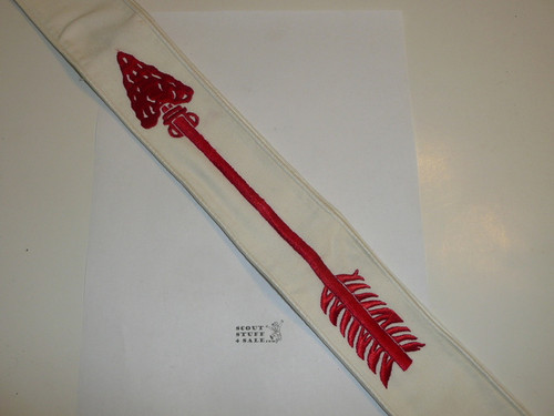1950's Embroidered On Twill Ordeal Order of the Arrow Sash, Heavy Twill and Edge Embroidery, Best Quality, New or Like New Condition, 26"