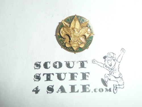 Explorer Scout Collar Brass, 1940's Design, Horizontal Spin lock clasp