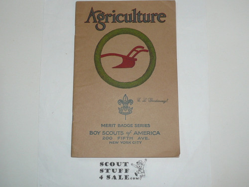 Agriculture Merit Badge Pamphlet, Type 3, Tan Cover, 1925 Printing, MINT Condition