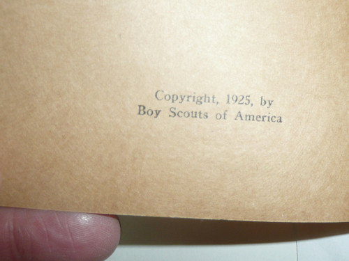 Archery Merit Badge Pamphlet, Type 3, Tan Cover, 1925 Printing, Mint condition